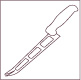 icona coltello forato